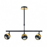Distribuidor - Lâmpadas Diversas | Lâmpadas Modernas | COLGANTE BEETHOVEN NEGRO/ORO 3XGU10 Ref: 142053009